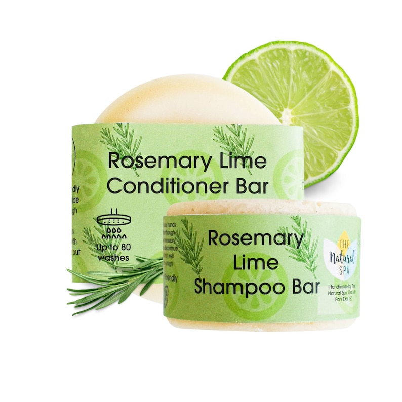 Rosemary Lime Shampoo and Conditioner Bar set image 1