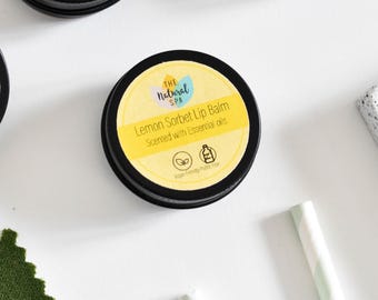 Lemon Sorbet Natural Lip Balm | Vegan, Hydrating & Nourishing | Plastic-Free, Handmade Lip Care