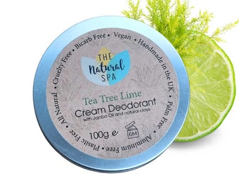 Tea Tree Lime Cream deodorant balm - naturally bicarb and aluminium free