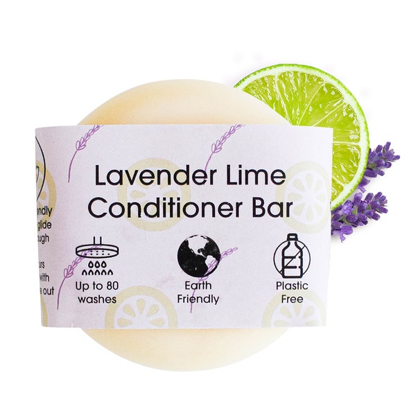 Lavender and Lime , Solid Conditioner, Zero Waste, Hair conditioner, Self Care, Eco, Vegan Products, Plastic Free, long lasting
