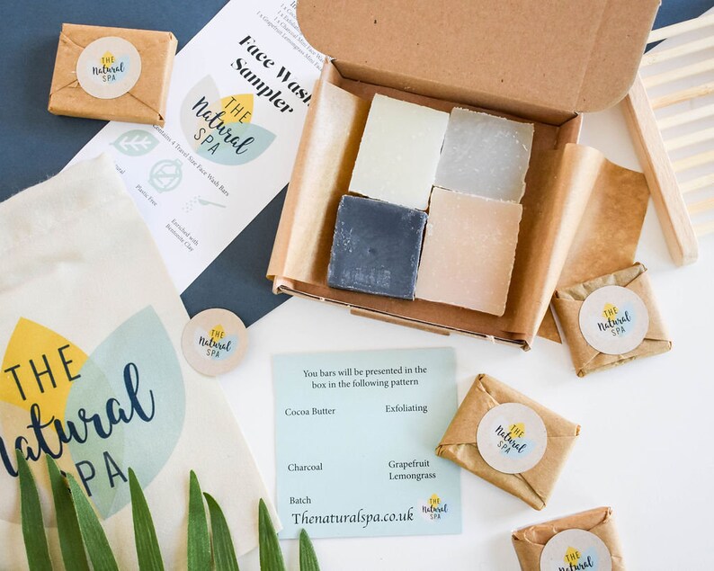 Face Wash Sampler Box 4 X 15g Mini Face Wash Bars Etsy UK