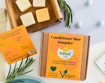 Mini échantillon de barres revitalisantes aux agrumes - coffret cadeau avec 4 mini barres revitalisantes