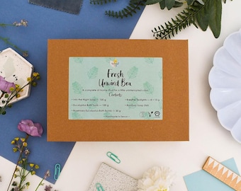 Fresh Unwind Gift Box | Handmade Bath & Body Self Care Gift Set