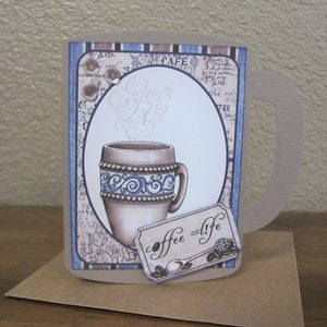 Coffee=Life Coffee Themed Die Cut Gift Card Holder