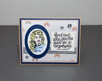 Dolly Find Out Who You Are... Inspirational Greeting Card