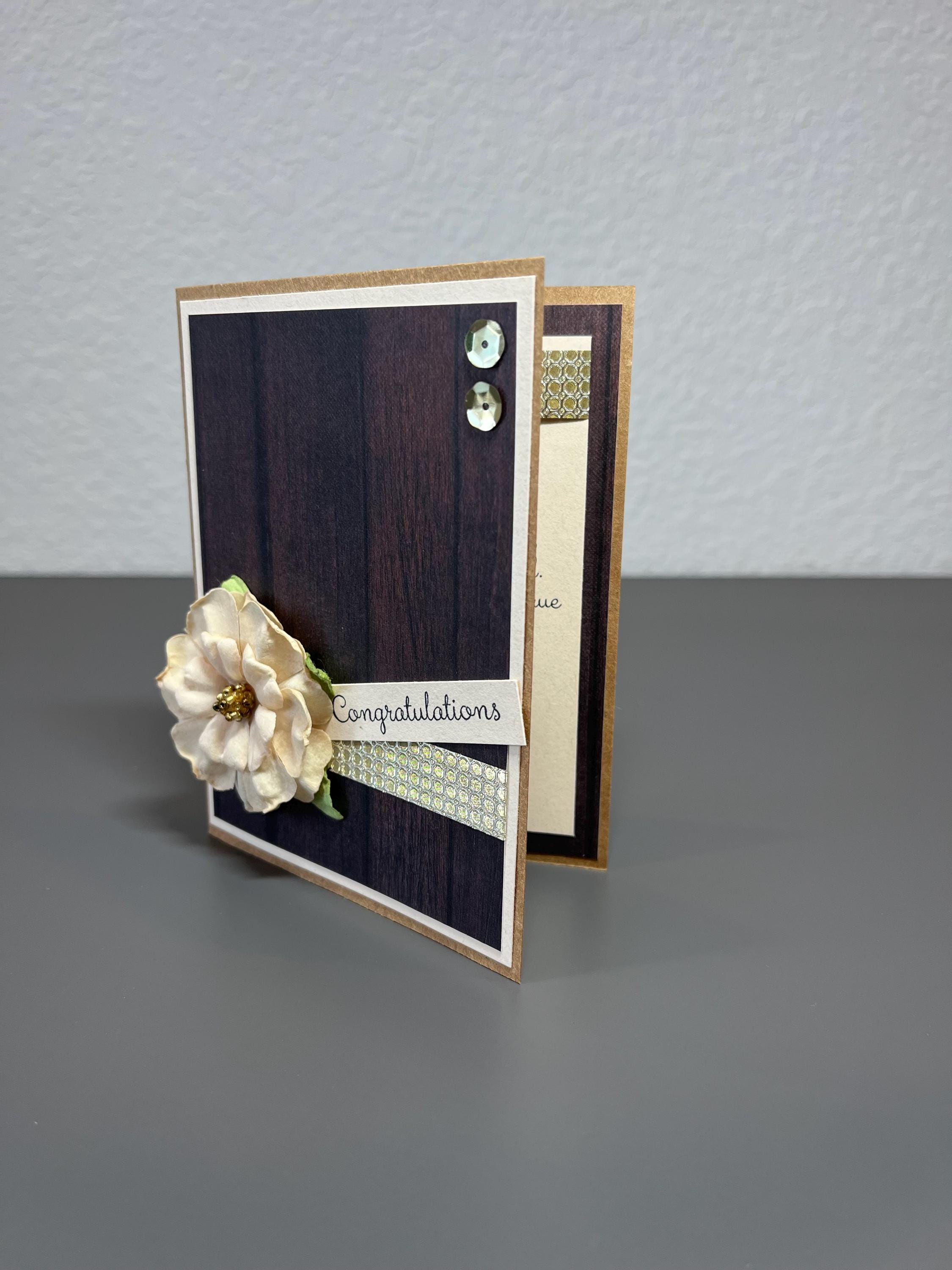 Rustic Elegance Congratulations Wedding Greeting Card - Etsy