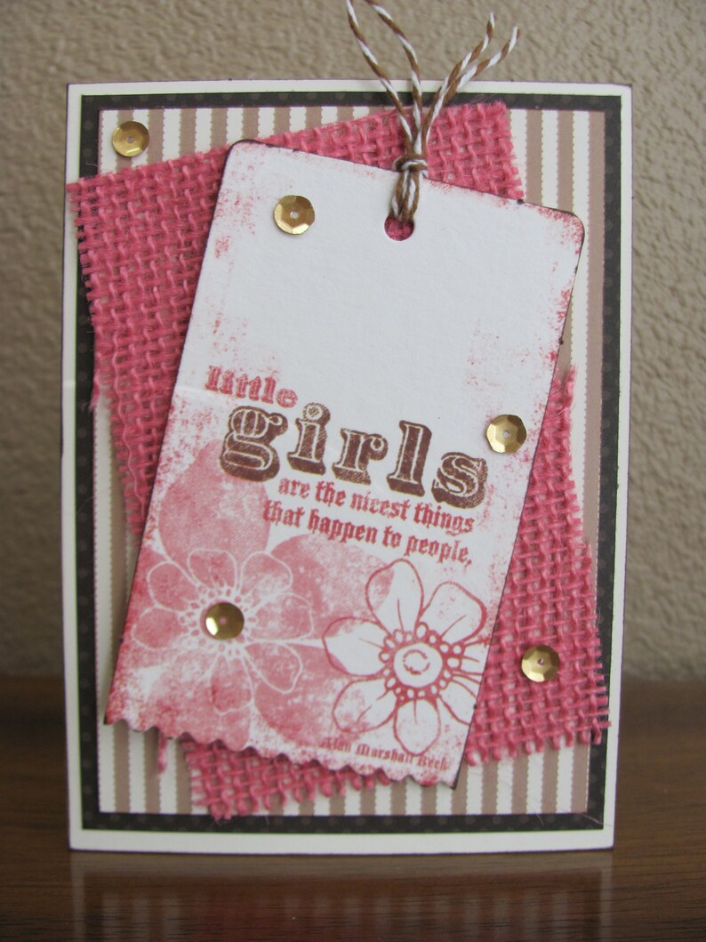 Blank Greeting Card Eclectic Little Girls...