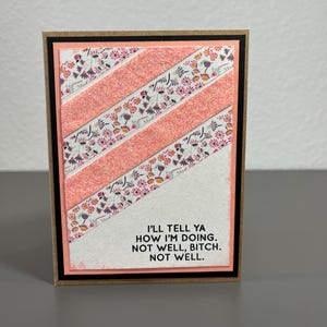 Not Well, Bitch... Adult Humor Just Because Greeting Card