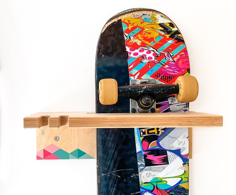 Plywood Skateboard Rack Skate Day UV Print Handmade Etsy