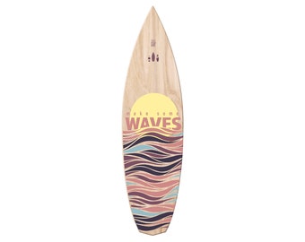 Décoration de planche de surf - MakeWaves Pink | Impression UV | Pour les amateurs de vagues | Contreplaqué