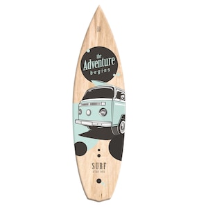 SURFBOARD Decoration - Surf BUS 02 | UV Print | For Waves Lovers | Plywood