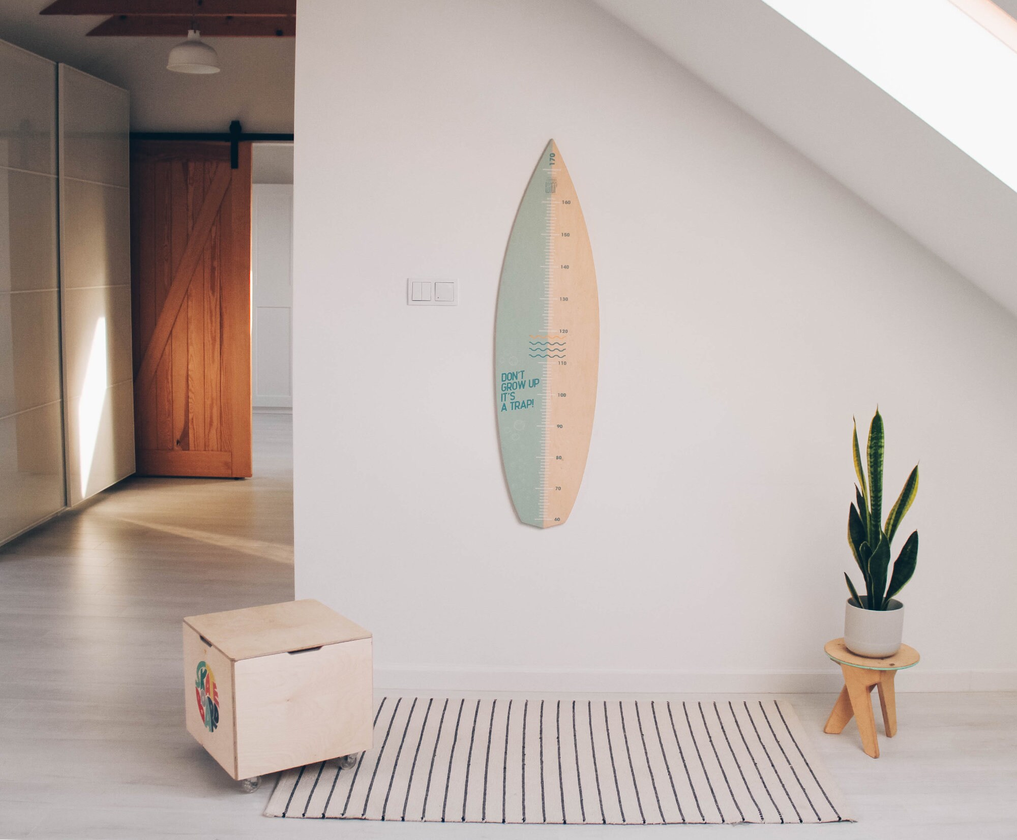 SURFBOARD Growth Chart Don't Grow up UV Print Plywood Etsy