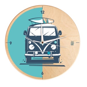 Wall CLOCK -  Surf Bus | Surf Style | Surf Time | Plywood