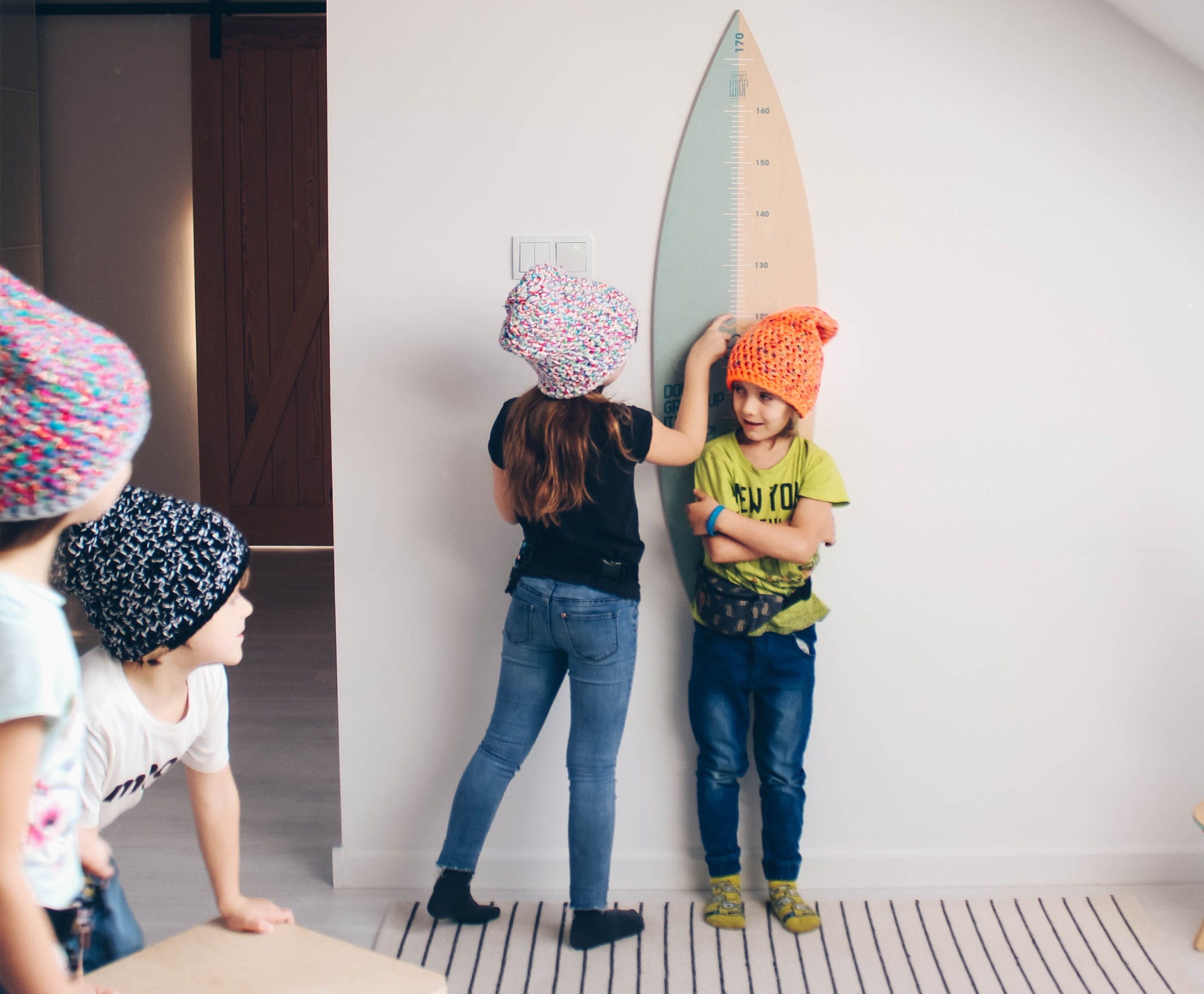 SURFBOARD Growth Chart Don't Grow up UV Print Plywood Etsy