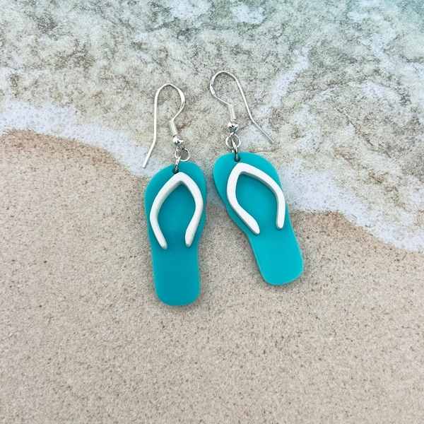 Teal Flip Flops - Etsy