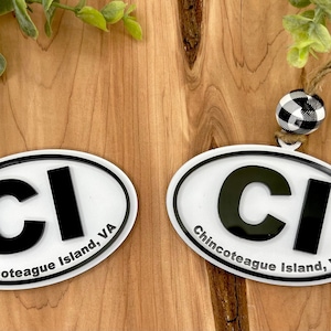 CI Bumper Sticker Magnet, Bumper Sticker Ornament, Assateague Island Ornament, OBX Magnet, Outer Banks Bumper Sticker Magnet