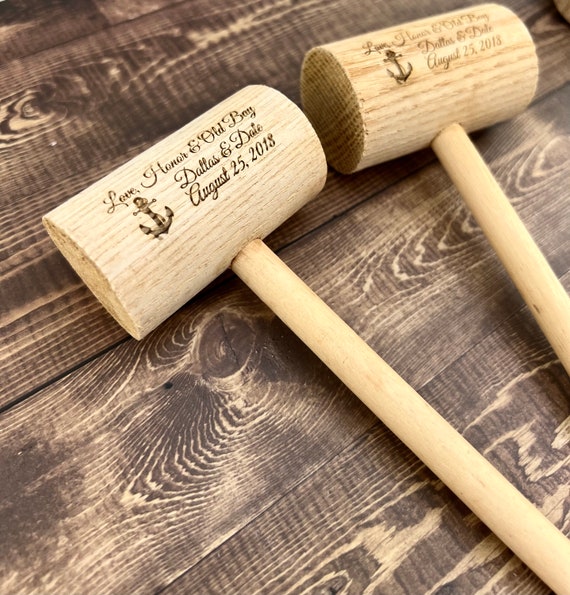 Custom Engraved Crab Mallet, Custom Crab Mallet, Wedding Crab