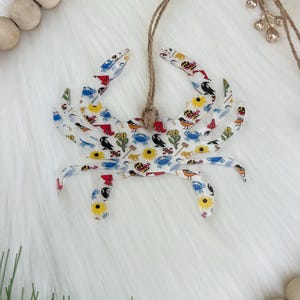 Maryland Crab State Icons Ornament, Maryland Crab Ornament, Maryland Theme Christmas Tree Ornament, Maryland Crab Christmas Ornament