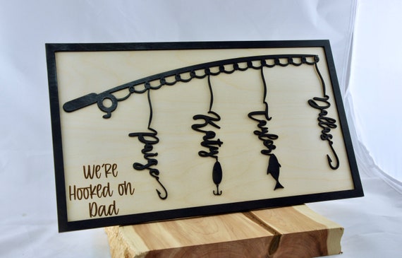 Hooked on Dad Fishing Sign, Fathers Day Sign, Fishing Sign, Dad Gift, Dad  Fishing Gift -  Canada