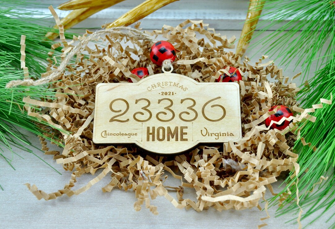 Zip Code Christmas Ornament, Custom Zip Code Ornament, Custom City