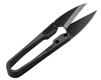 Professional Sharp Thread Snips - small scissors for sewing and leather craft black