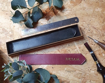 Handmade Leather Bookmark with Personalisation