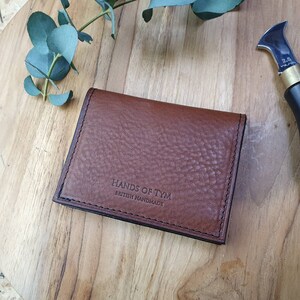 Leather wallet - handmade and personalised