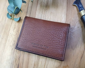 Cartera de piel - hecha a mano y personalizada