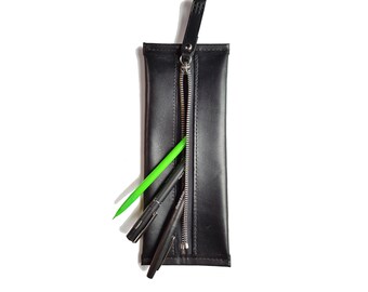 Cedar Bespoke Handmade Leather Zipped Pencil Case