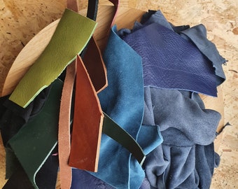 Mixed Box of Scrap Leather 900g