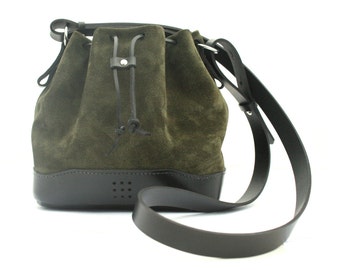 Mini Bucket Bag in soft suede