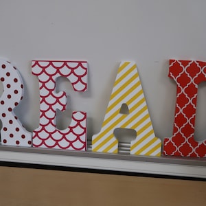 LEER Letras Decoración de palabras (Aula)