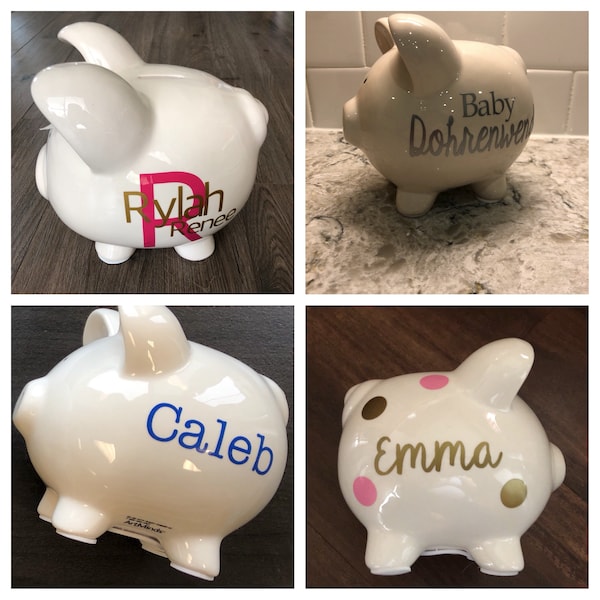 Polka Dot Piggy Bank Etsy