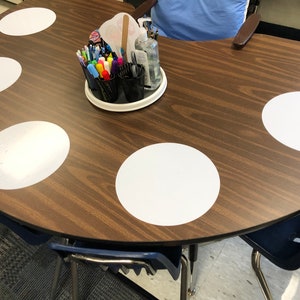 Vinyl Dry Erase Circles | Small Group Table for Teachers
