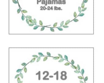 Editable* Labels for Baby Clothes Newborn-18 Months