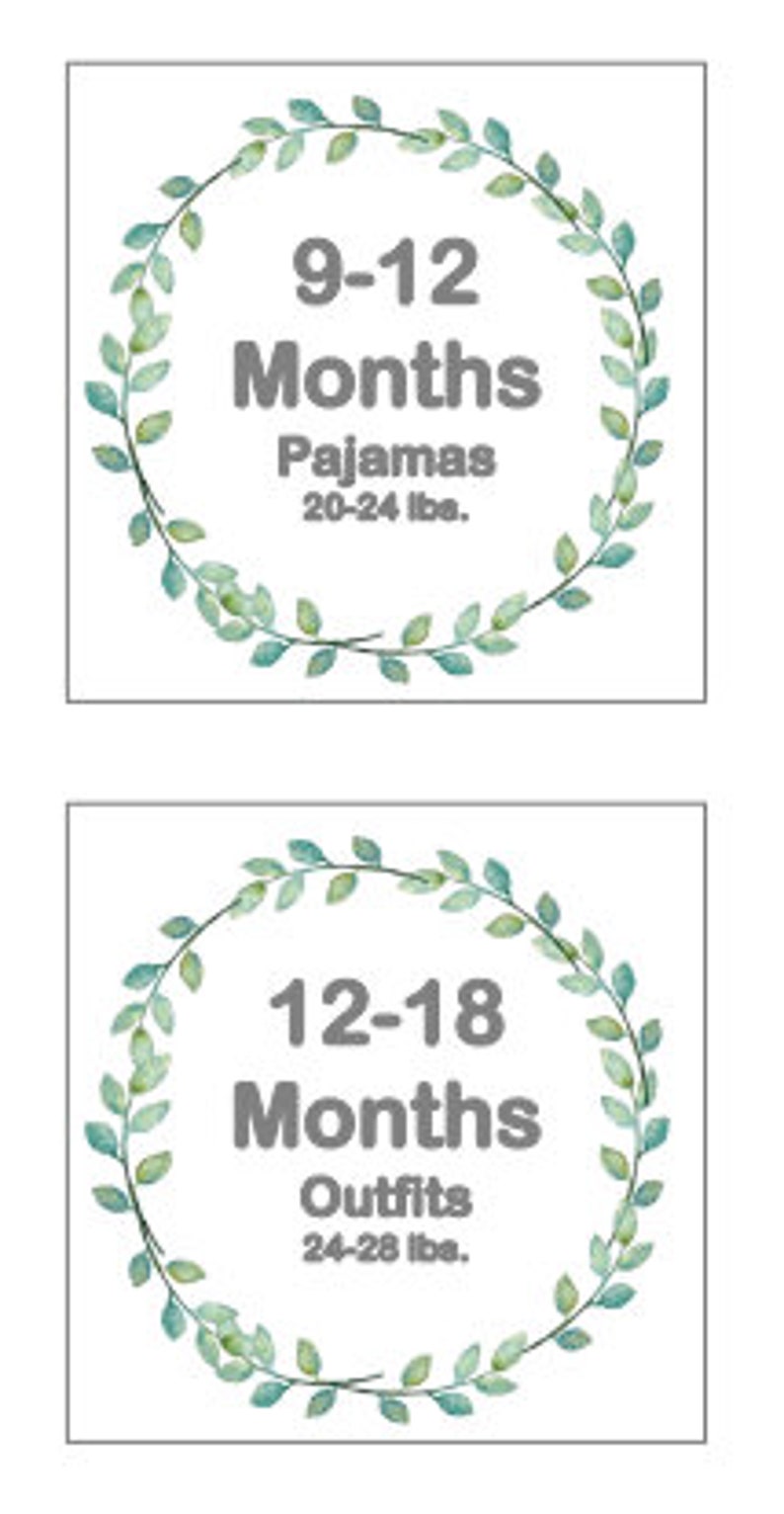 Editable Labels for Baby Clothes Newborn18 Months Etsy