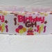 Grosgrain ribbon 7/8" birthday girl on white background sold by the yard
