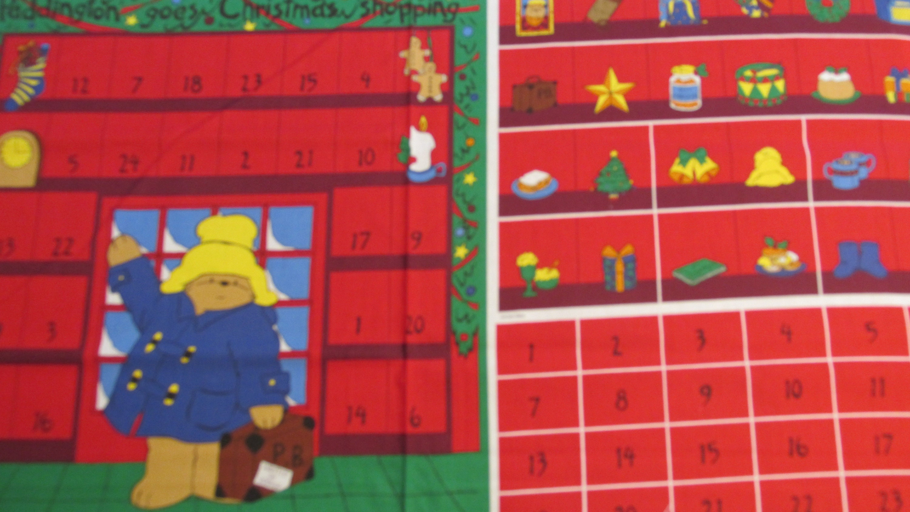 Paddington Bear Advent Calendar Christmas unfinished ready Etsy