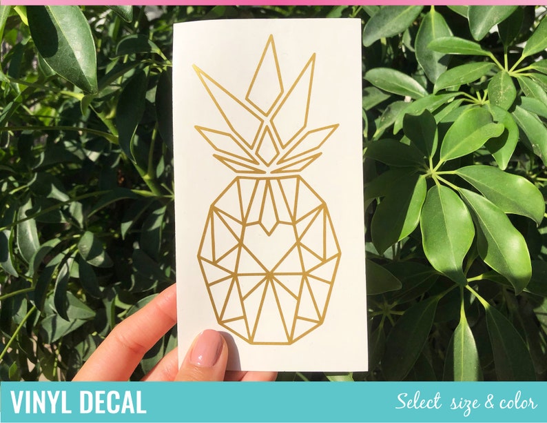 Origami Pineapple Vinyl Decal Tropical Hawaiian Theme Window Decal Vehicle Decal Laptop Decal Cup Mug Decal Tumbler Decal Abstract