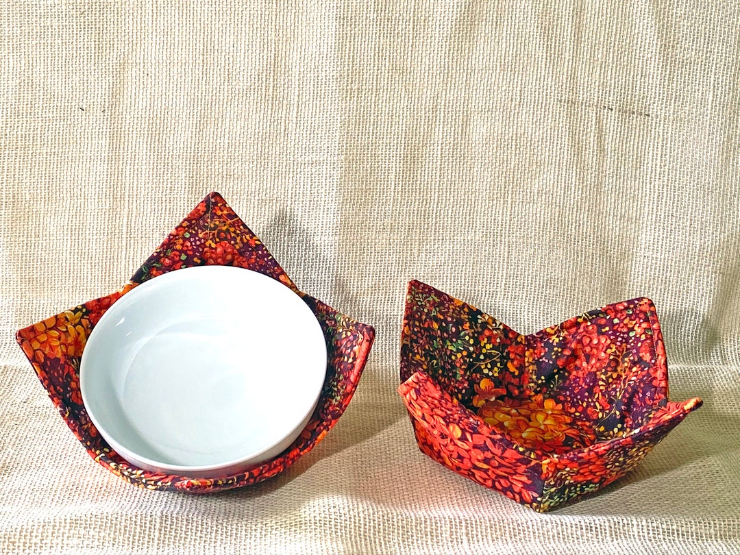 Soup Bowl Holder Set of 2, Microwave Soup Bowl Holders, Bowl Cozy Set