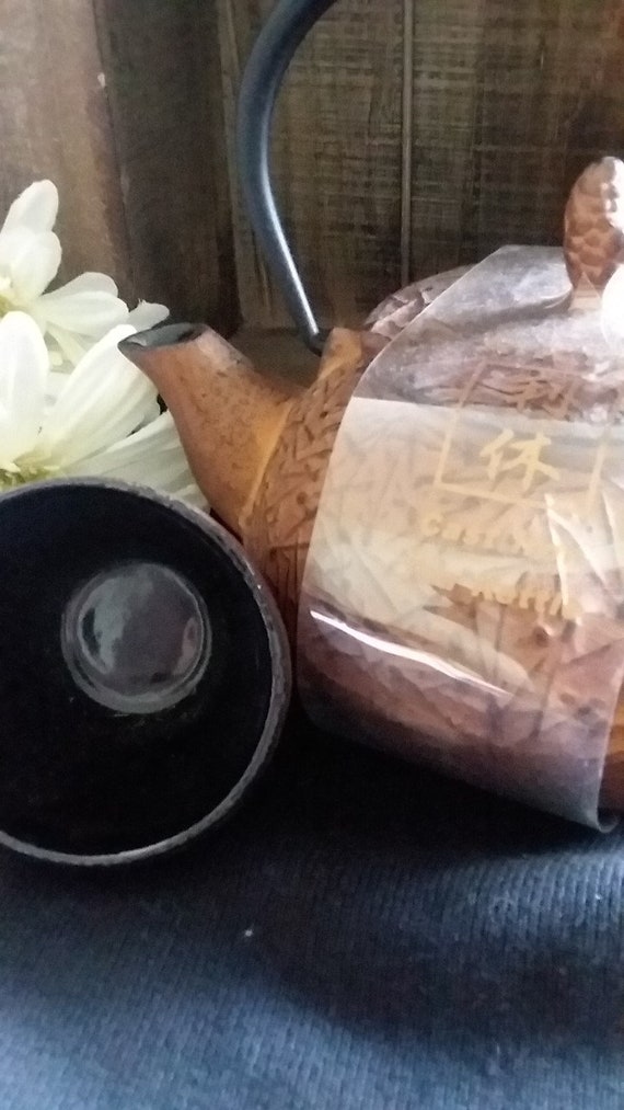 Rikyu Cast Iron Tea Setjapanese Styleincludes Mesh Strainer Etsy