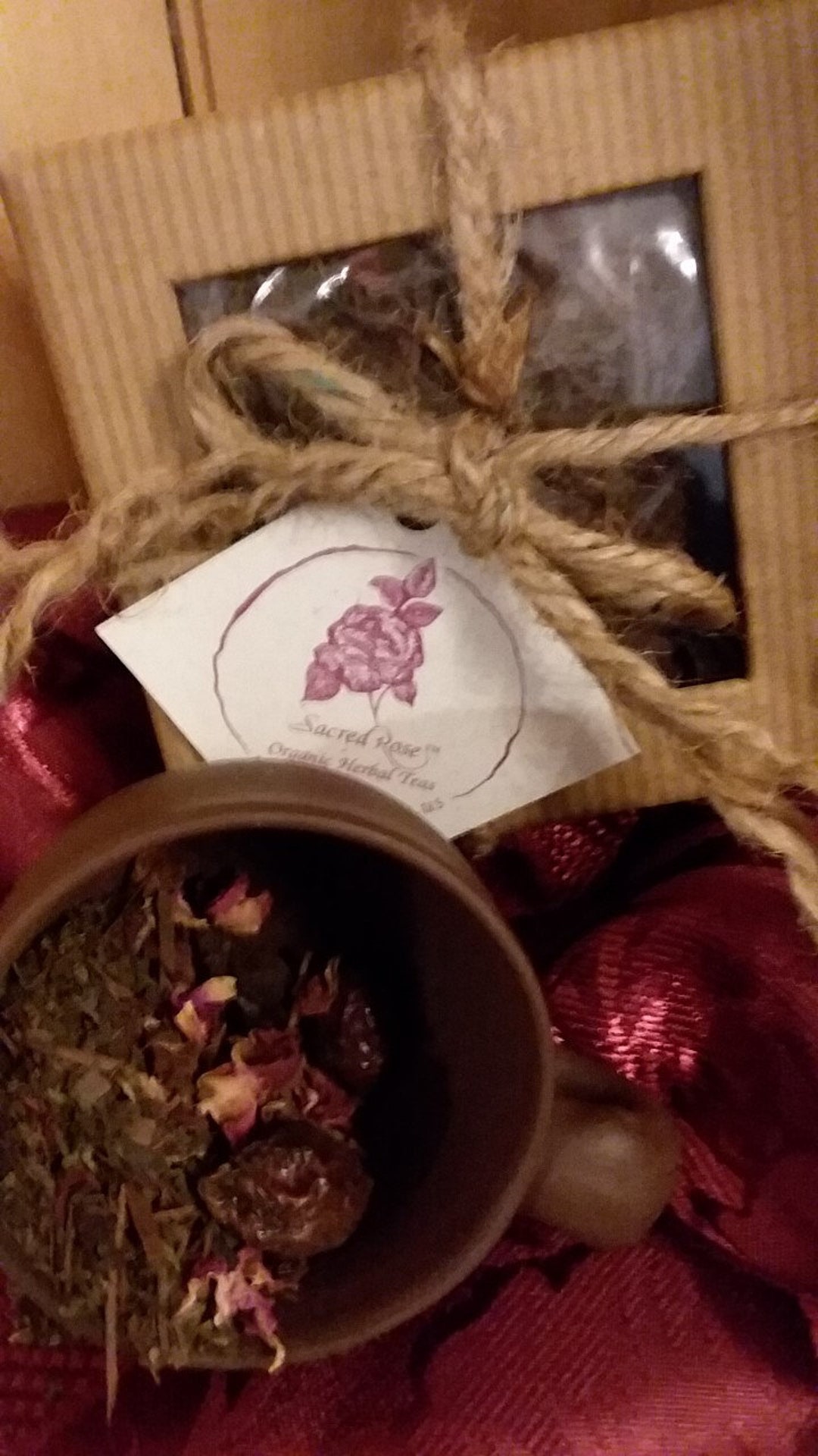 Sacred Rose® Organic Herbal Tea Clearing Tea Purge Stress Liberate