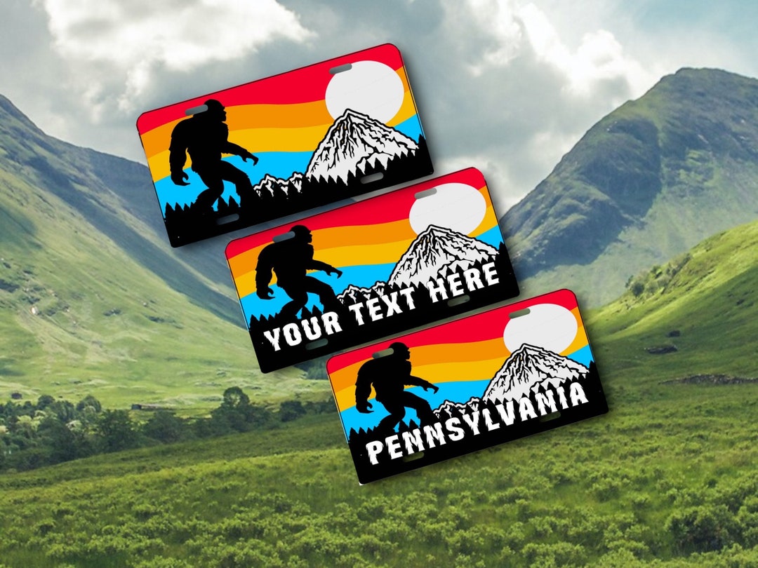 Personalized Bigfoot Car Tag Custom Sasquatch Cryptid License Plate 