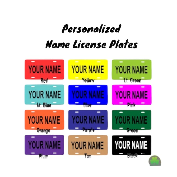 Custom License Plate - Your Text Here - Personalized Car, Truck Tag - Metal Wall Sign - Name Plate - Door Plaque