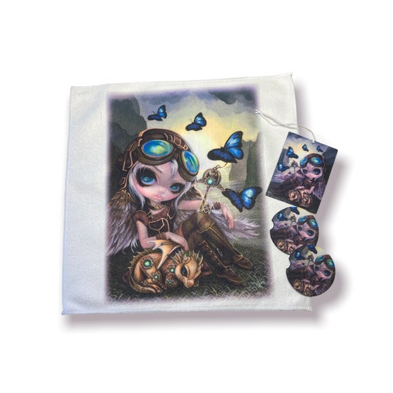 Steampunk Clockwork Dragon car accessories gift sets -Gothic Fantasy -Jasmine Becket-Griffith - Whimsical Birthday Gift for Women, Teen