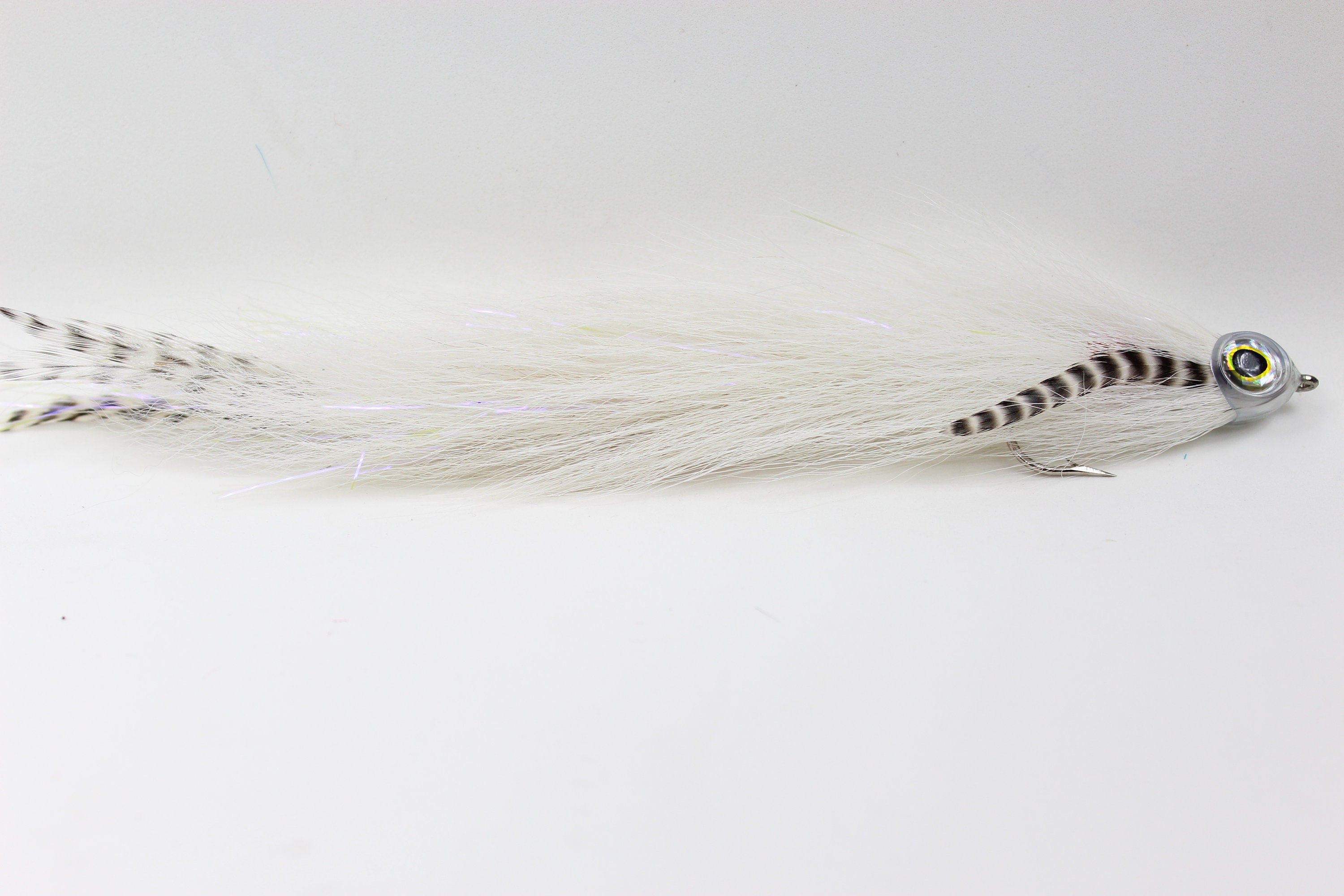 Ice Blue Bucktail Big Game Changer Flies for Fly Fishing Jointed