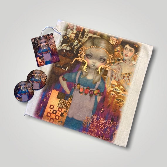 Alice in a Klimt Dream Car Accessories Twisted Wonderland Gothic Renaissance Fantasy Jasmine Becket Christmas Birthday gift for Teen Girl