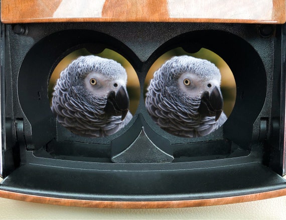 Parrot Coasters - Tropical Bird - Macaw, Cockatoo, Lovebird, Cockatiel, Lorikeet, African Grey - Bar, Kitchen, Car cup holders