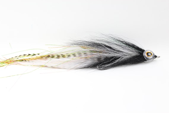 Black/white Muskie Flies Fly Fishing Big Game Jointed Fishing Lure  Freshwater Musky Pike Bass Fly Trolling Streamer Fly Saltwater 