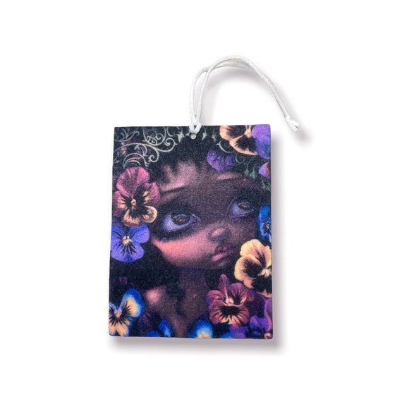 Spring Pansies Floral Air Freshener - Gothic Fantasy Art - Easter Gift for Her - Jasmine Becket Griffith Strangeling - Mother’s Day for Mom